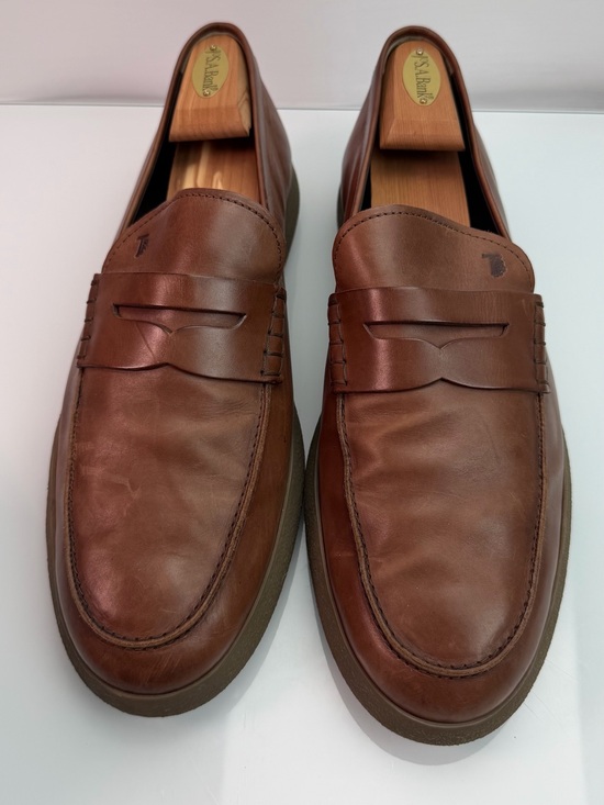 Tod’s Men’s Loafers Brown Leather Moccasin Size 11.5 main image 12